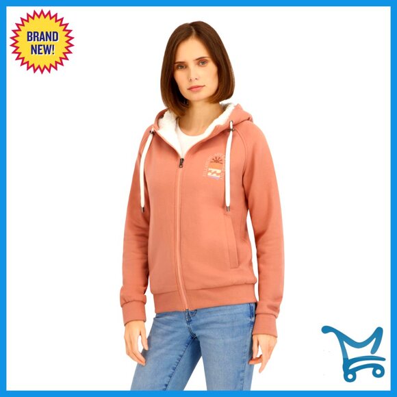 Full Zip Sherpa Lined Hoodie Jacket Cozy Fleece Oversized Y2K Streetwear